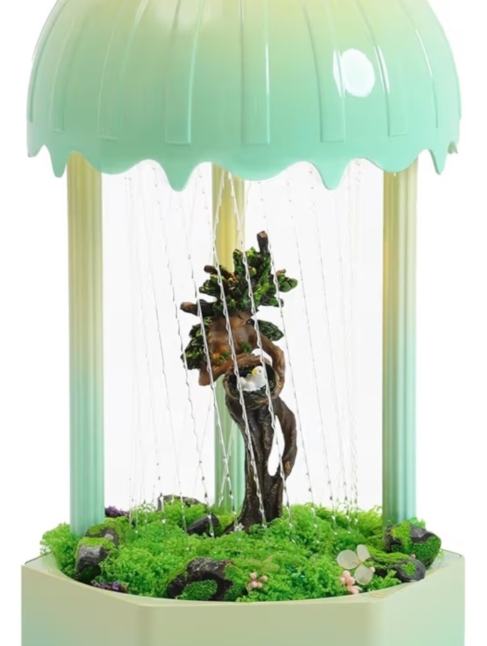 Oil Rain Motion Lamp Mother Tree Birdy - Picture 17 of 17